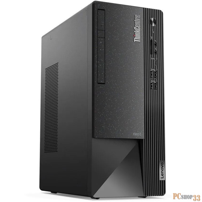 ПК Lenovo Neo 50t MT i5 12400 8Gb SSD256Gb UHDG 730 DVDRW CR noOS WiFi BT 260W kbNORUS мышь клавиатура черный (11SE001WIV)
