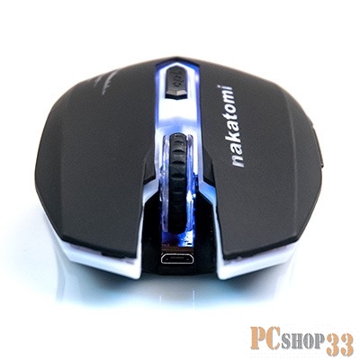 Мышь MROG-15UR Nakatomi Gaming RF 2.4G Optical - игровая, аккумулятор, 6 кнопок+ролик, 7ми цветная подсветка