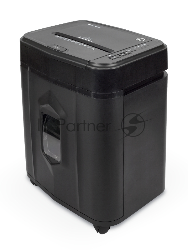 Шредер Heleos АП20-4 черный с автоподачей (секр.P-4) перекрестный 131лист. 20лтр. скрепки скобы пл.карты