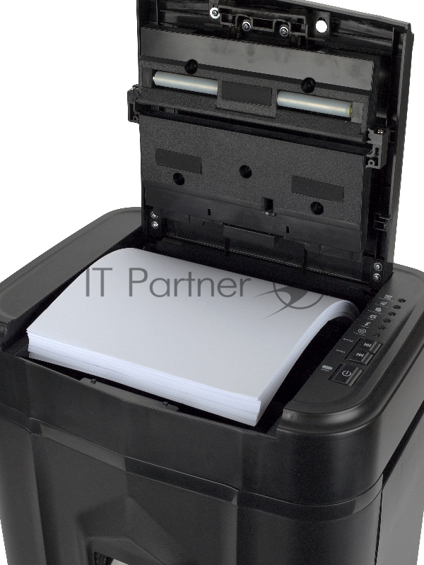 Шредер Heleos АП20-4 черный с автоподачей (секр.P-4) перекрестный 131лист. 20лтр. скрепки скобы пл.карты