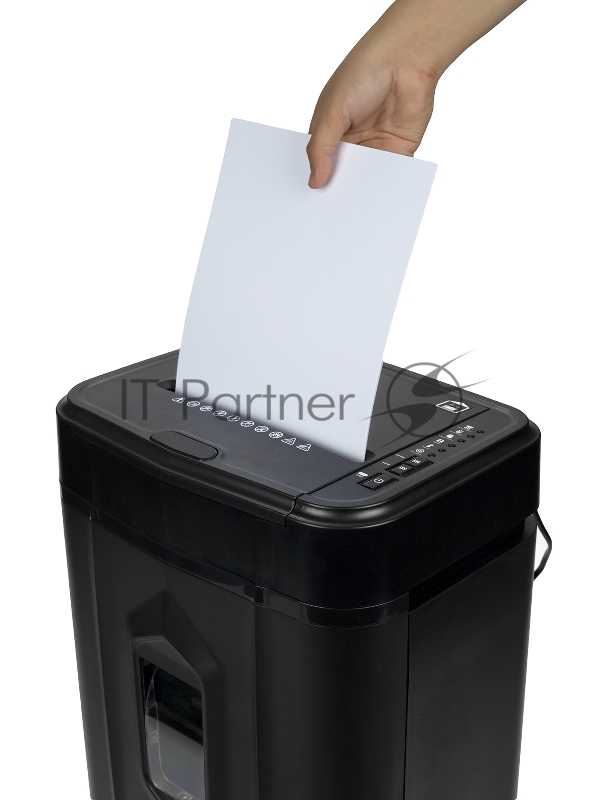 Шредер Heleos АП20-4 черный с автоподачей (секр.P-4) перекрестный 131лист. 20лтр. скрепки скобы пл.карты