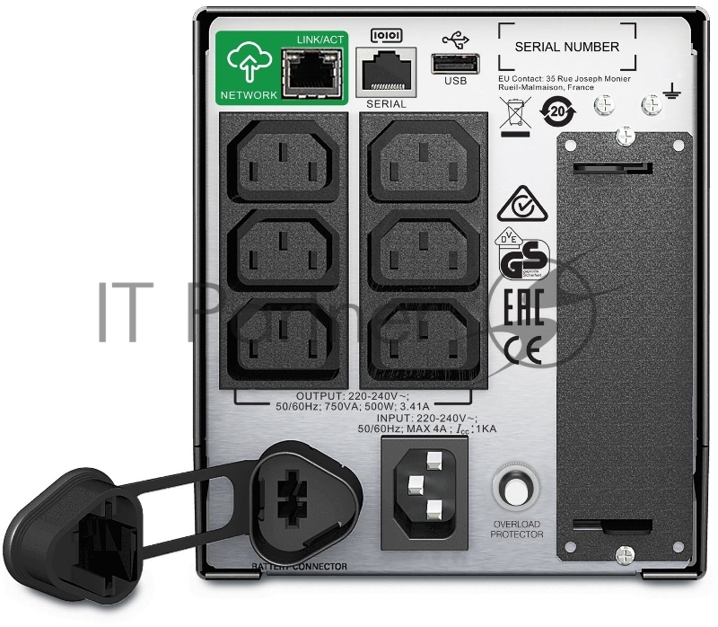 Источник бесперебойного питания APC Smart-UPS SMT750IC 500Вт 750ВА черный