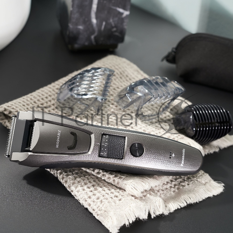 Машинка для стрижки Panasonic ER-GB80-H503 серебристый (насадок в компл:3шт)