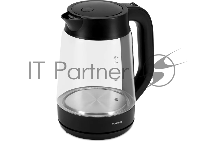 Чайник электрический Starwind SKG4030 1.7л. 2200Вт черный (корпус: стекло)
