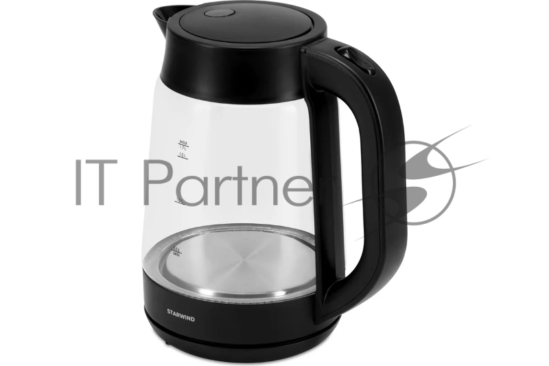 Чайник электрический Starwind SKG4030 1.7л. 2200Вт черный (корпус: стекло)