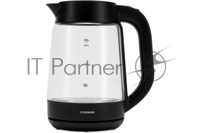 Чайник электрический Starwind SKG4030 1.7л. 2200Вт черный (корпус: стекло)