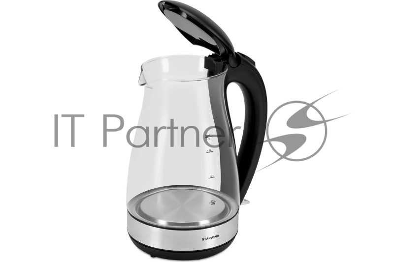 Чайник электрический Starwind SKP3039 1.7л. 2200Вт черный (корпус: стекло)