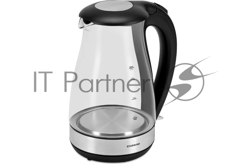 Чайник электрический Starwind SKP3039 1.7л. 2200Вт черный (корпус: стекло)