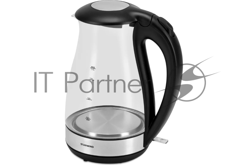 Чайник электрический Starwind SKP3039 1.7л. 2200Вт черный (корпус: стекло)