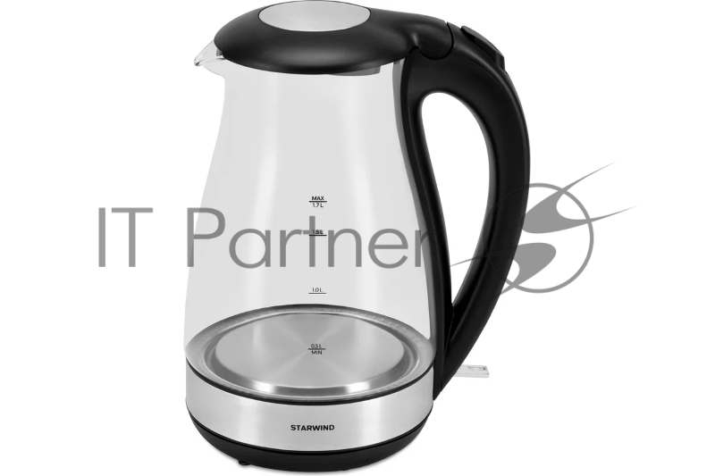 Чайник электрический Starwind SKP3039 1.7л. 2200Вт черный (корпус: стекло)