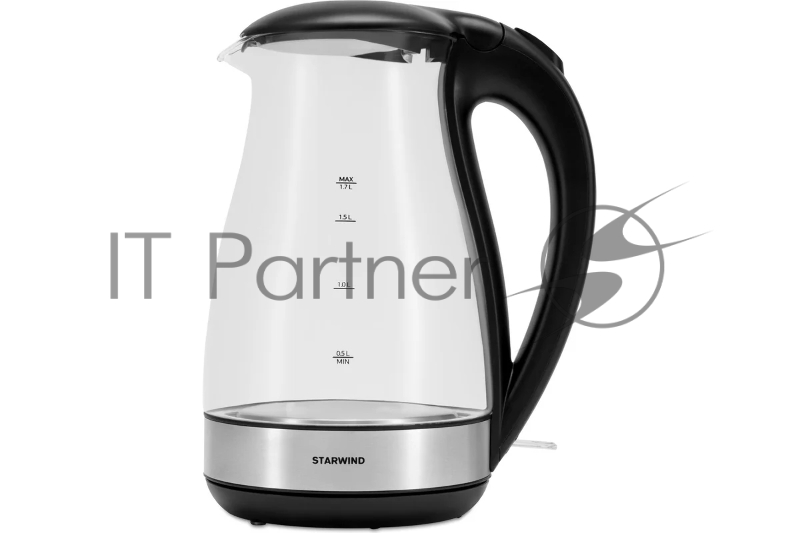 Чайник электрический Starwind SKP3039 1.7л. 2200Вт черный (корпус: стекло)