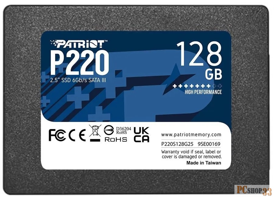 Накопитель SSD Patriot SATA III 128Gb P220S128G25 P220 2.5