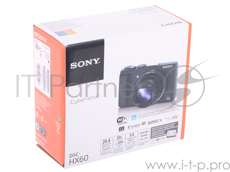 Фотоаппарат Sony Cyber-shot DSC-HX60/B черный 20.4Mpix Zoom30x 3 1080p MS Pro/SDXC CMOS Exmor R 1x2