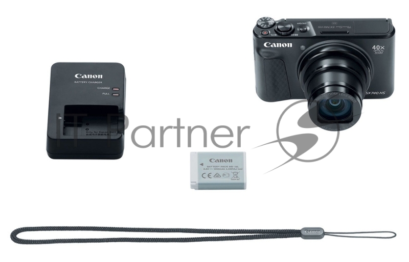 Фотоаппарат Canon PowerShot SX740HS черный 21.1Mpix Zoom40x 3 1080p SDXC/SD/SDHC CMOS 1x2.3 IS opt