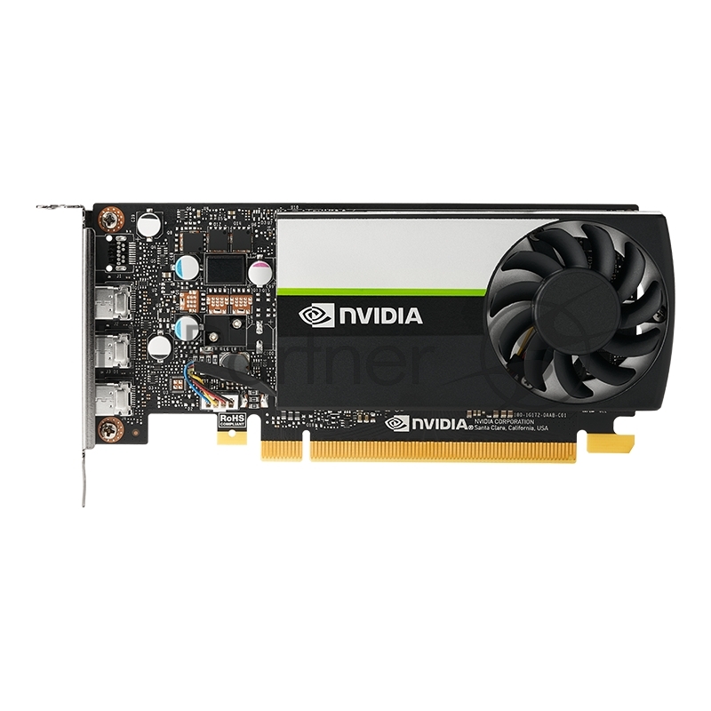 Видеокарта 4Gb PNY VCNT400-PB PCI-E GDDR6 3xminiDP (NVIDIA Quadro T400)