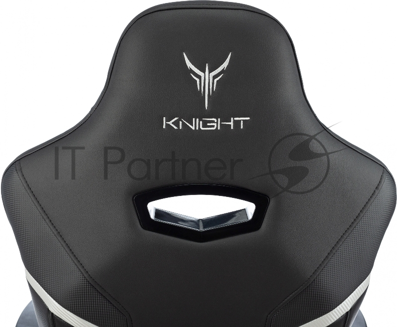 Кресло игровое Knight Thunder 5X черный эко.кожа крестов. металл