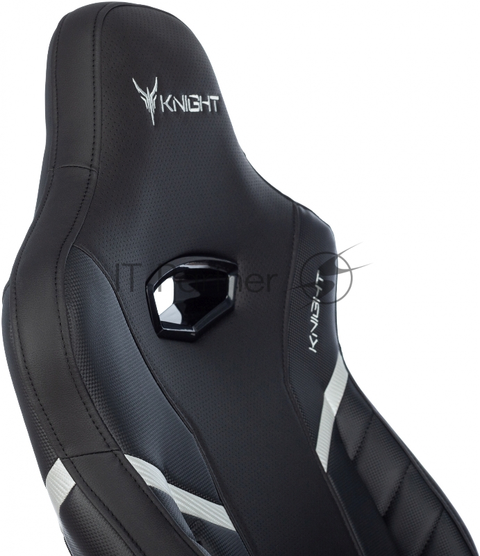 Кресло игровое Knight Thunder 5X черный эко.кожа крестов. металл