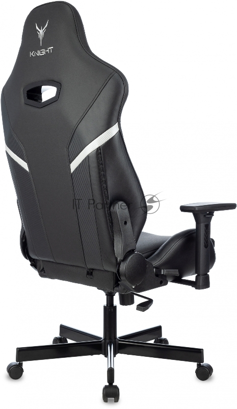 Кресло игровое Knight Thunder 5X черный эко.кожа крестов. металл