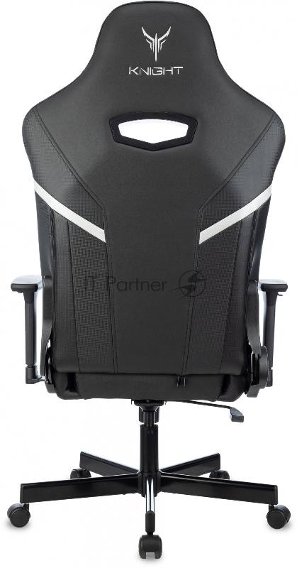 Кресло игровое Knight Thunder 5X черный эко.кожа крестов. металл