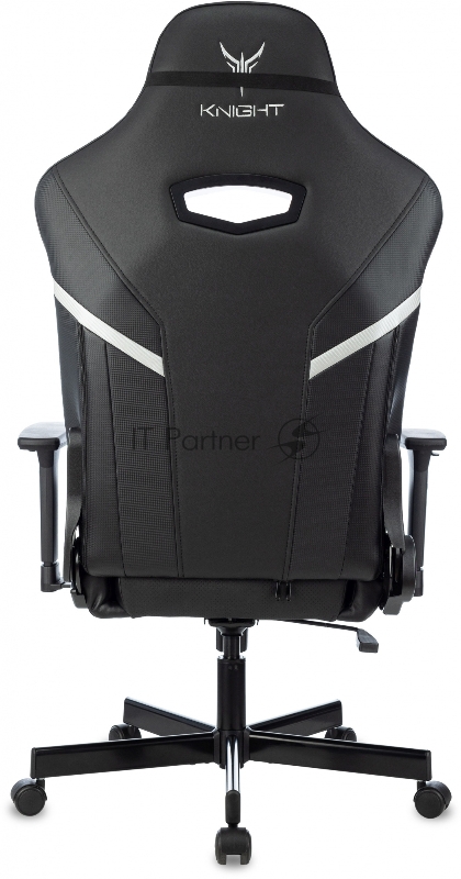 Кресло игровое Knight Thunder 5X черный эко.кожа крестов. металл