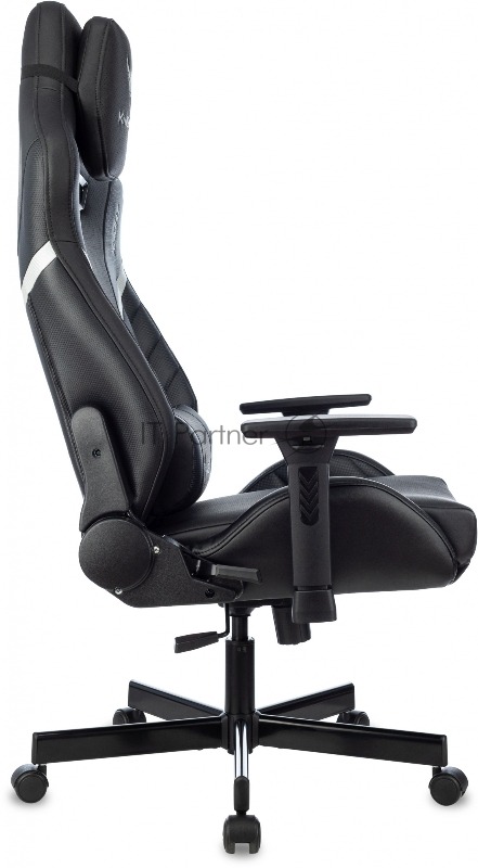 Кресло игровое Knight Thunder 5X черный эко.кожа крестов. металл