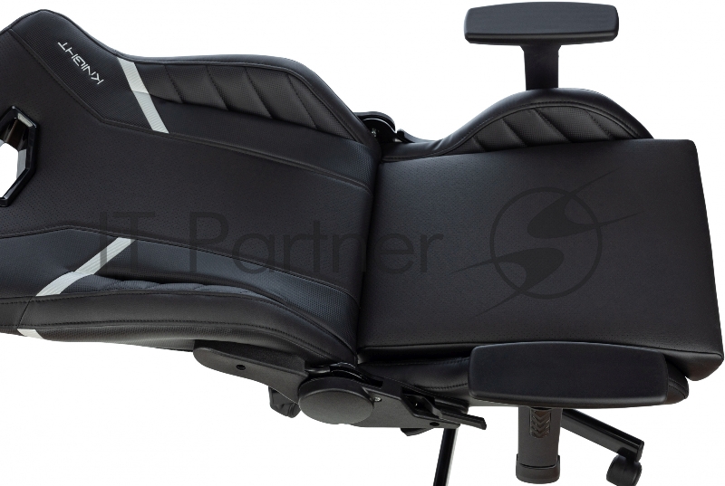 Кресло игровое Knight Thunder 5X черный эко.кожа крестов. металл