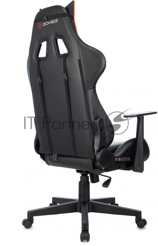 Кресло игровое Zombie Game Penta черный/красный эко.кожа с подголов. крестов. пластик