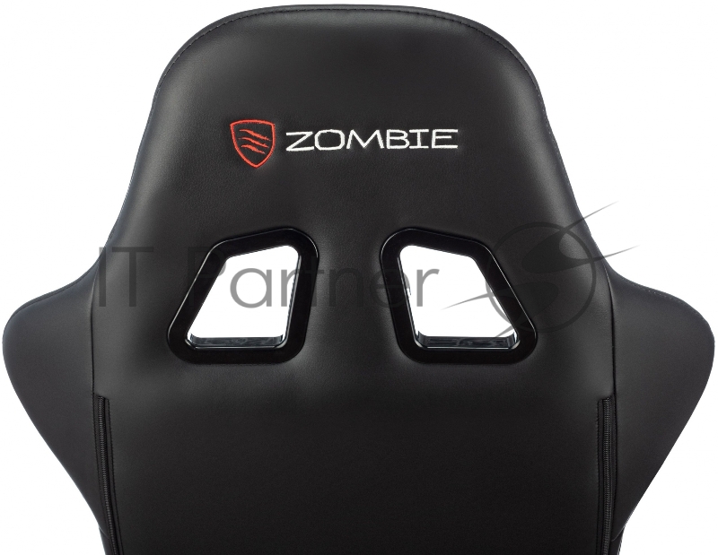 Кресло игровое Zombie Game Penta черный эко.кожа с подголов. крестов. пластик