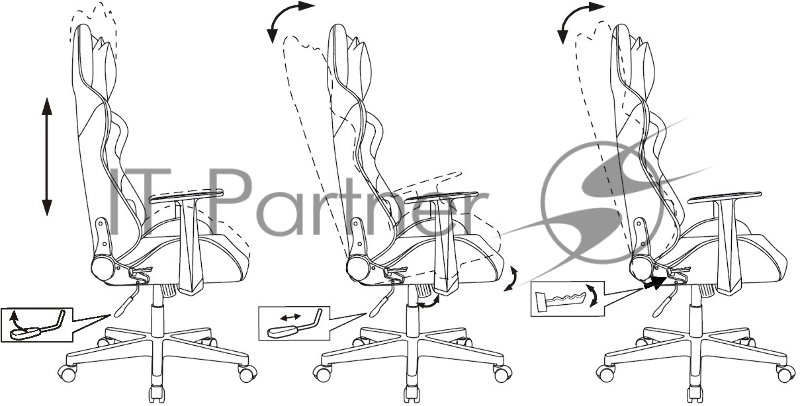 Кресло игровое Zombie Game Penta черный эко.кожа с подголов. крестов. пластик