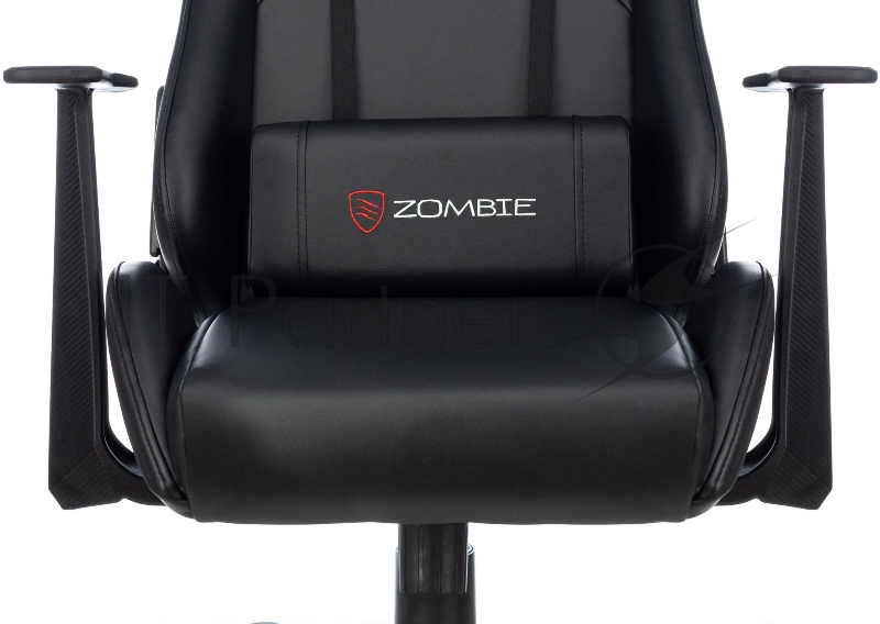 Кресло игровое Zombie Game Penta черный эко.кожа с подголов. крестов. пластик