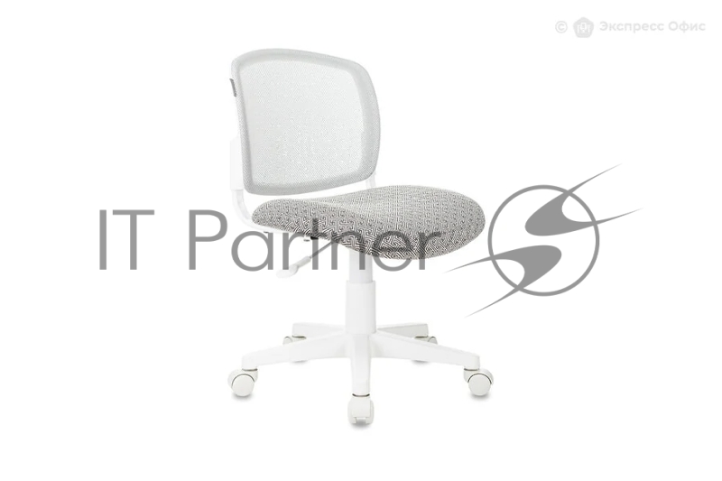 Кресло детское Бюрократ CH-W296NX светло-серый TW-02 Twist сетка/ткань крестов. пластик пластик белый