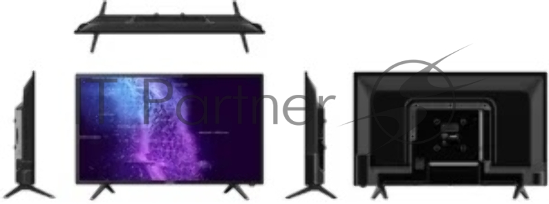 Телевизор IRBIS 32H1 T 098B, 32,1366x768, 16:9,Tuner (DVB-T2/DVB-C/PAL/SECAM), Input (AV RCA, USB, HDMIx3, YPbPr, VGA, PC audio, CI+), Output (3,5 mm, Coaxial), Black