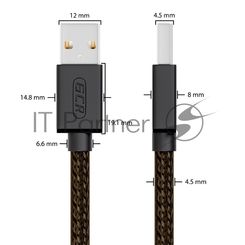 Кабель активный 15.0m GCR USB 2.0, AM/mini 5P, черно-прозрачный, с усилителем сигнала, разъём для доп.питания, 28/24 AWG, GCR-UM2M5P1-BD2S-15.0m