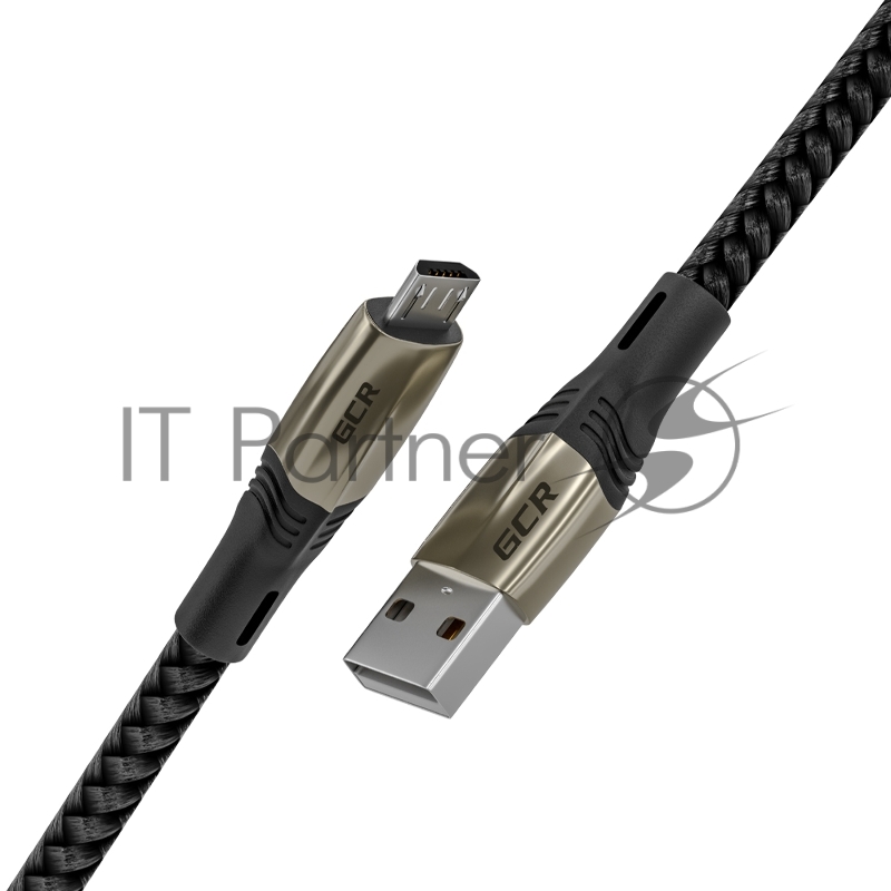 Кабель GCR 1.7m MicroUSB series MERCEDES, BLACK NYLON, быстрая зарядка, GCR-51949 GCR Кабель 1.7m MicroUSB series MERCEDES, BLACK NYLON, быстрая зарядка, GCR-51949