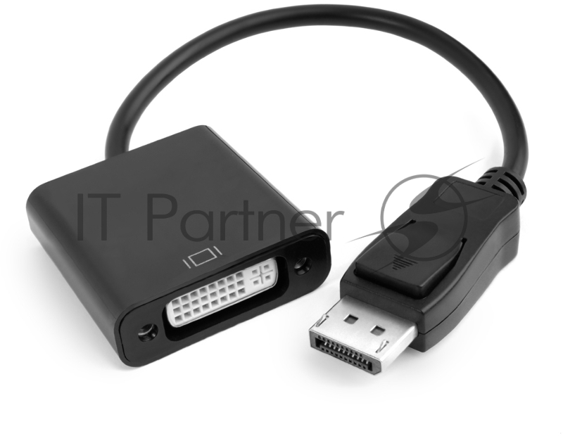 Переходник Greenconnect 0.20m Active DisplayPort/DVI v1.2 20M/25+4F + DAC (видео чип конвертера) (GCR-ADP2MDVI), черный
