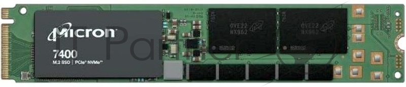 Накопитель Micron SSD 7450 PRO, 960GB, M.2(22x110mm), NVMe, PCIe 4.0 x4, 3D TLC, R/W 5000/1400MB/s, IOPs 520 000/82 000, TBW 1700, DWPD 1 (12 мес.)