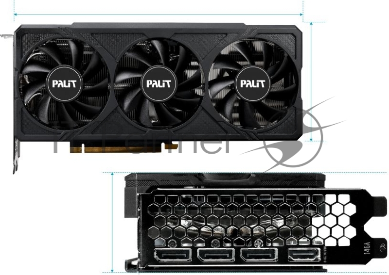 Видеокарта Palit PCIE16 RTX4060TI 16GB 4060TI JETSTREAM OC 16GB PALIT