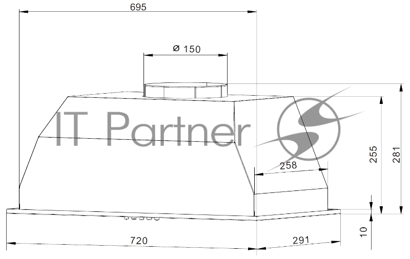 Вытяжка Weissgauff BOX 1200-72 IX