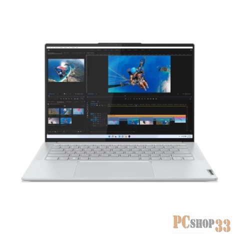 Ноутбук Lenovo Yoga Slim 7 ProX 14IAH7 14.5(3072x1920 IPS)/Intel Core i7 12700H(2.3Ghz)/32768Mb/1024SSD GeForce RTX3050(4096Mb)/Cam/BT/WiFi/70 1y/1.45kg/dark teal/Win11Home + 100W, RU kbd