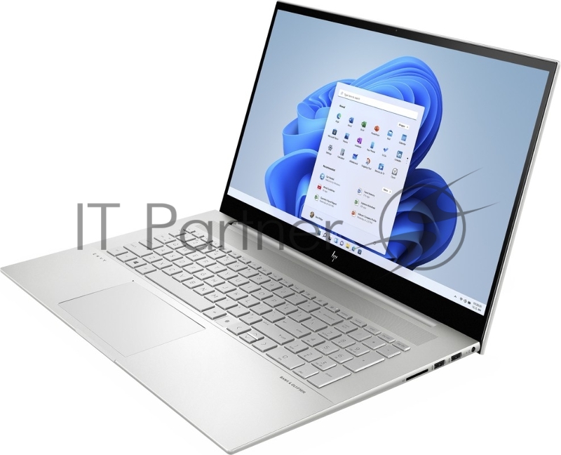 Ноутбук/ HP Envy 17-ch2747nr 17.3(1920x1080 IPS)/Touch/Intel Core i7 1255U(1.7Ghz)/16384Mb/512PCISS Iris Xe /Cam/BT/WiFi/55WHr/war 1y/Natural silver/Win11Home