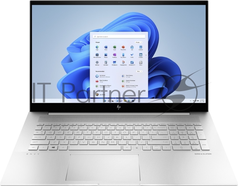 Ноутбук/ HP Envy 17-ch2747nr 17.3(1920x1080 IPS)/Touch/Intel Core i7 1255U(1.7Ghz)/16384Mb/512PCISS Iris Xe /Cam/BT/WiFi/55WHr/war 1y/Natural silver/Win11Home