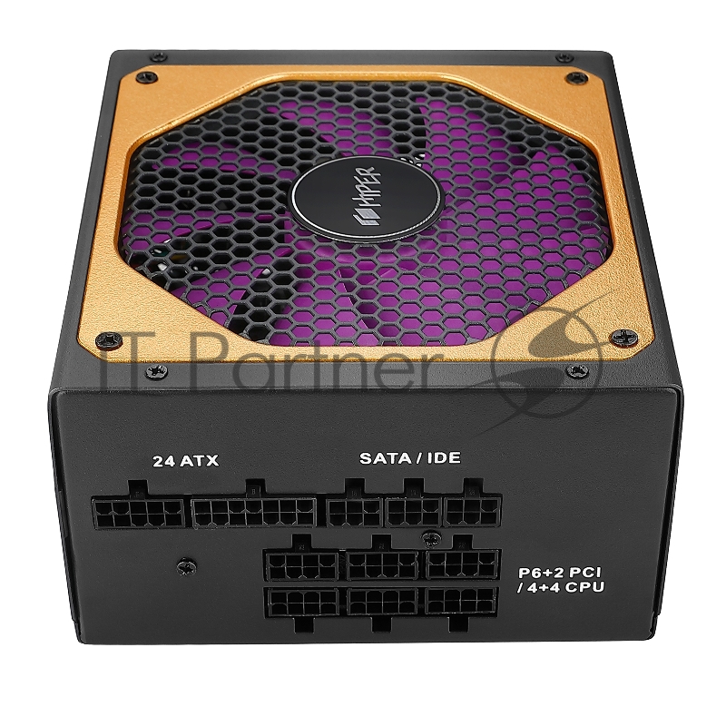 Блок питания для ПК 1300 Ватт PSU HIPER HPG-1300FM (1300W, Gold 14cm Fan, 220V input, Efficiency 93%, Modular, Black)BOX
