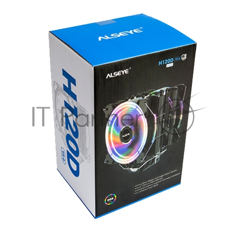Кулер для процессора персонального компьютера/ CPU Cooler ALSEYE Model H120D-4.0 (Black) II