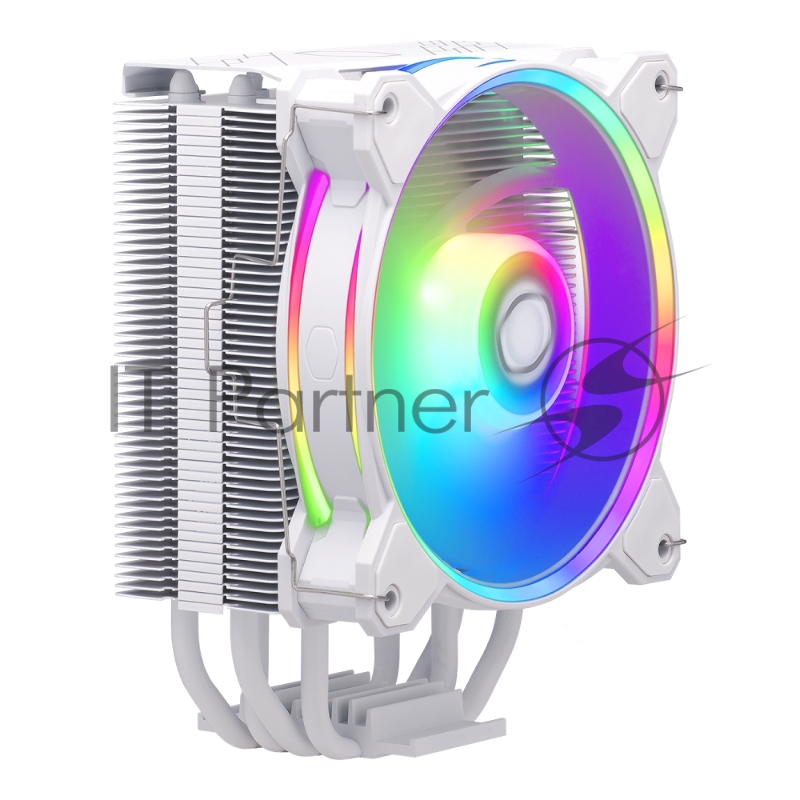 Кулер для процессора Cooler Master Hyper 212 Halo White (150W, 4-pin, 154mm, tower, Al/Cu, fans: 1x120mm/51.88CFM/27dBA/2050rpm, White, 1700/1200/115x/AM4/AM5)