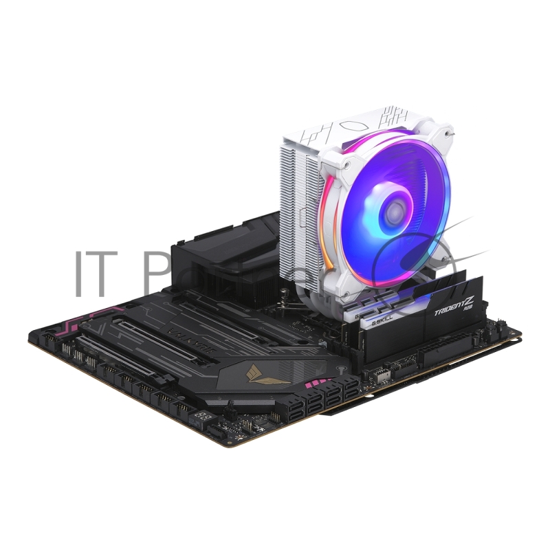 Кулер для процессора Cooler Master Hyper 212 Halo White (150W, 4-pin, 154mm, tower, Al/Cu, fans: 1x120mm/51.88CFM/27dBA/2050rpm, White, 1700/1200/115x/AM4/AM5)