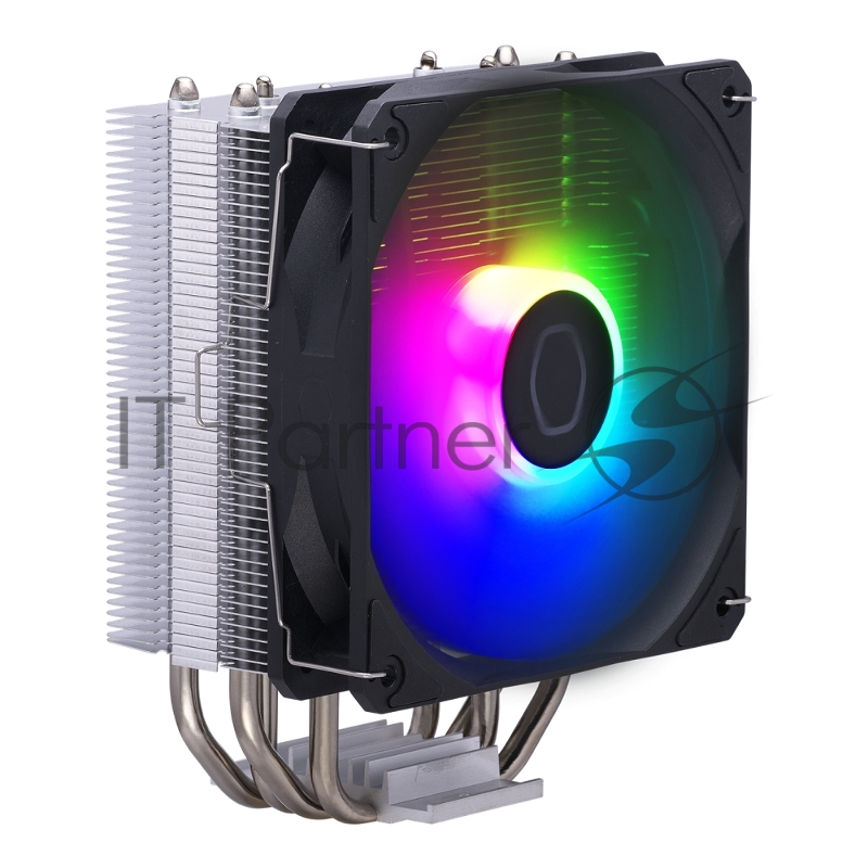 Кулер для процессора Cooler Master Hyper 212 Spectrum V3 (150W, 4-pin, 152mm, tower, Al/Cu, fans: 1x120mm/71.93CFM/27.2dBA/1750r Silver, 1700/1200/115x/AM4/AM5)