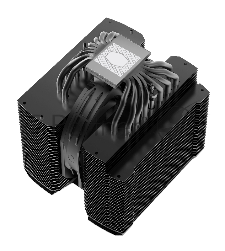Кулер для ЦПУ Cooler Master Master Air MA824 Stealth (300W, 4-pin, 165.6mm, tower, Al, 2xfans: 1x135mm&1x120mm/63.6CFM/24.6dB