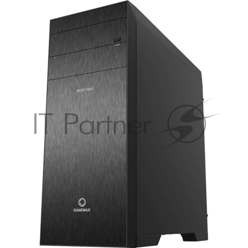 Компьютерный корпус ATX, без блока питания/ Gamemax Silent Max ATX case, black, w/o PSU, w/2xUSB3.0+2xUSB2.0, w/2x12cm top fans (GMX-WFBK), w/2x12cm front fans (GMX-WFBK), w/1x12cm rear fan (GMX
