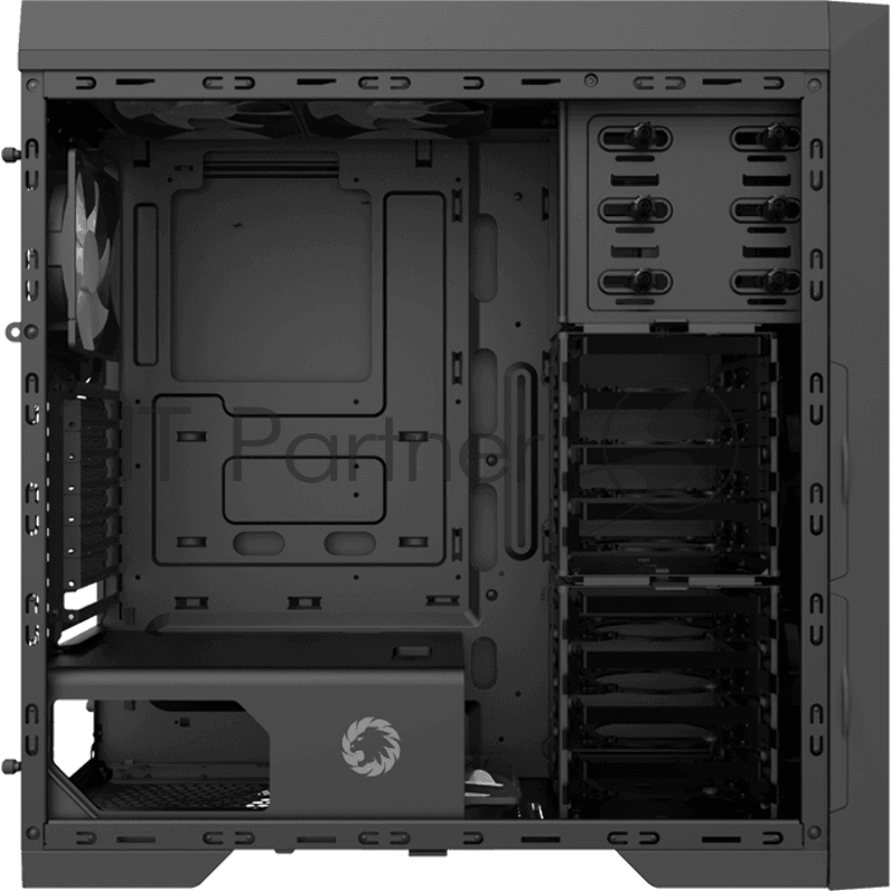 Компьютерный корпус, без блока питания ATX Gamemax Silent Max ATX case, black, w/o PSU, w/2xUSB3.0+2xUSB2.0, w/2x12cm top fans (GMX-WFBK), w/2x12cm front fans (GMX-WFBK), w/1x12cm rear fan (GMX-WFBK), w/1x12cm bottom fan (GMX-WFBK)