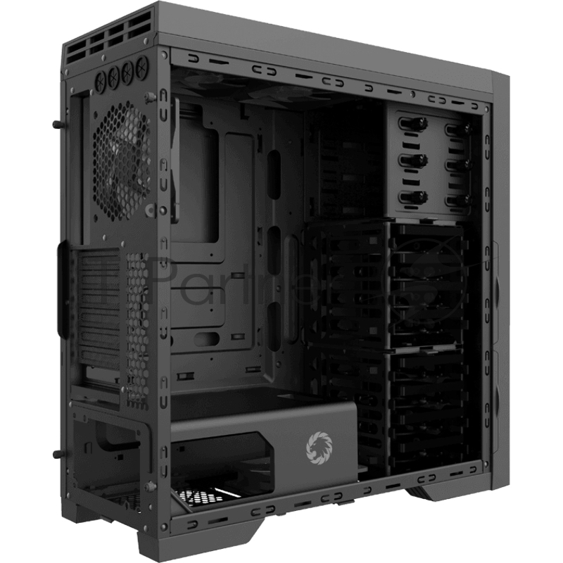 Компьютерный корпус, без блока питания ATX Gamemax Silent Max ATX case, black, w/o PSU, w/2xUSB3.0+2xUSB2.0, w/2x12cm top fans (GMX-WFBK), w/2x12cm front fans (GMX-WFBK), w/1x12cm rear fan (GMX-WFBK), w/1x12cm bottom fan (GMX-WFBK)